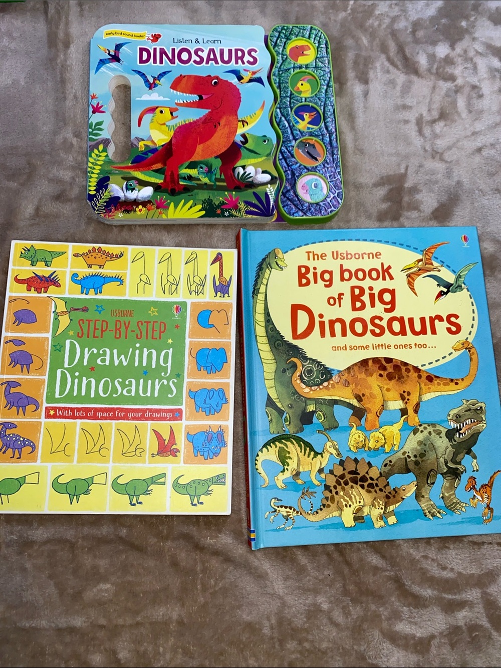 Usborne Big Book of Big Dinosaurs lot of 3